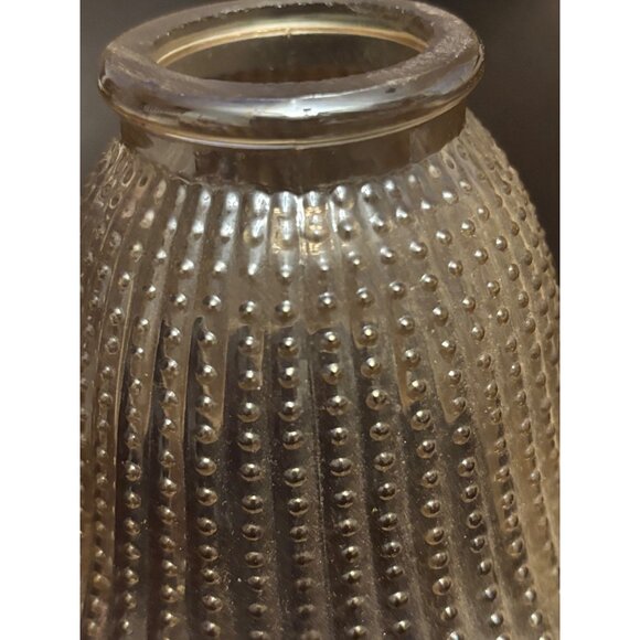 Vintage Iridescent Amber Beaded Replacement Light Shade Globe 2.25" Fitter - Picture 7 of 7